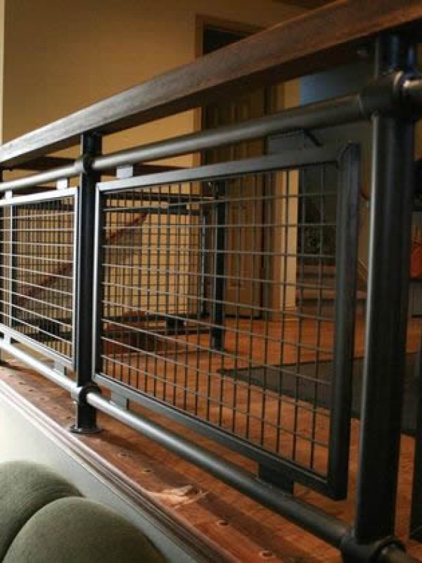 Ограждение лестницы лофт модель 1 по вашим размерам Ограждение лестницы лофт 1